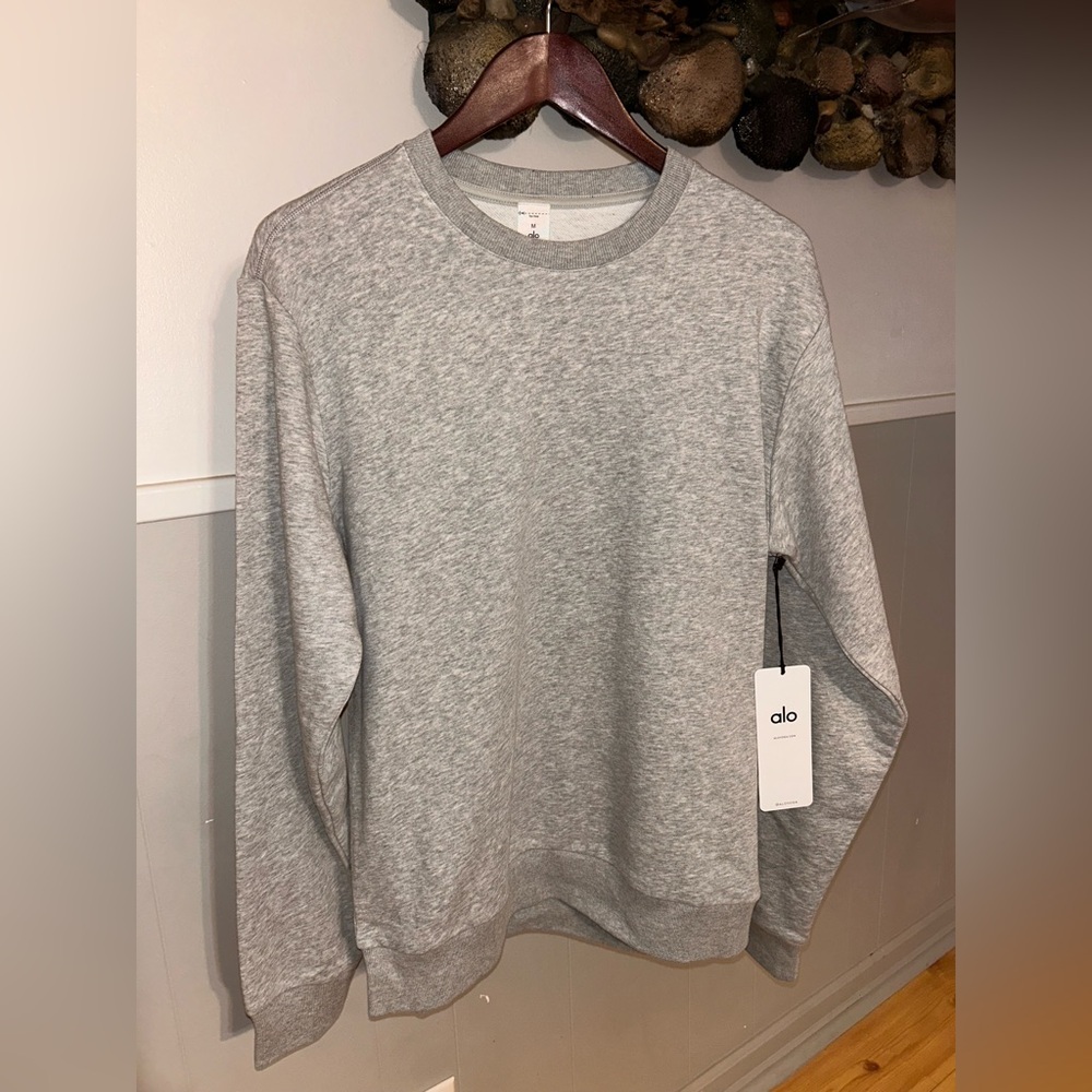 ALO Yoga Heather Gray Crewneck Sweater
